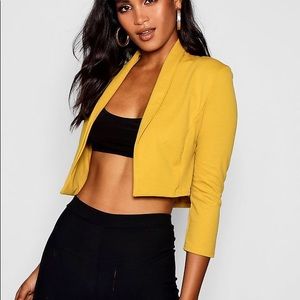 Cropped Yellow Blazer